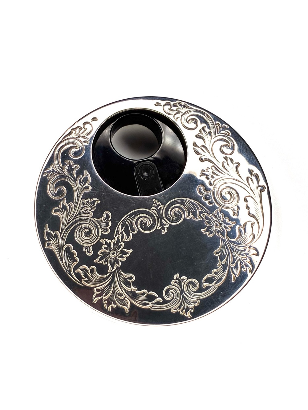 Vintage Kirk Stieff Silverplate Repousse Perfume Atomizer Compact (Never Used)
